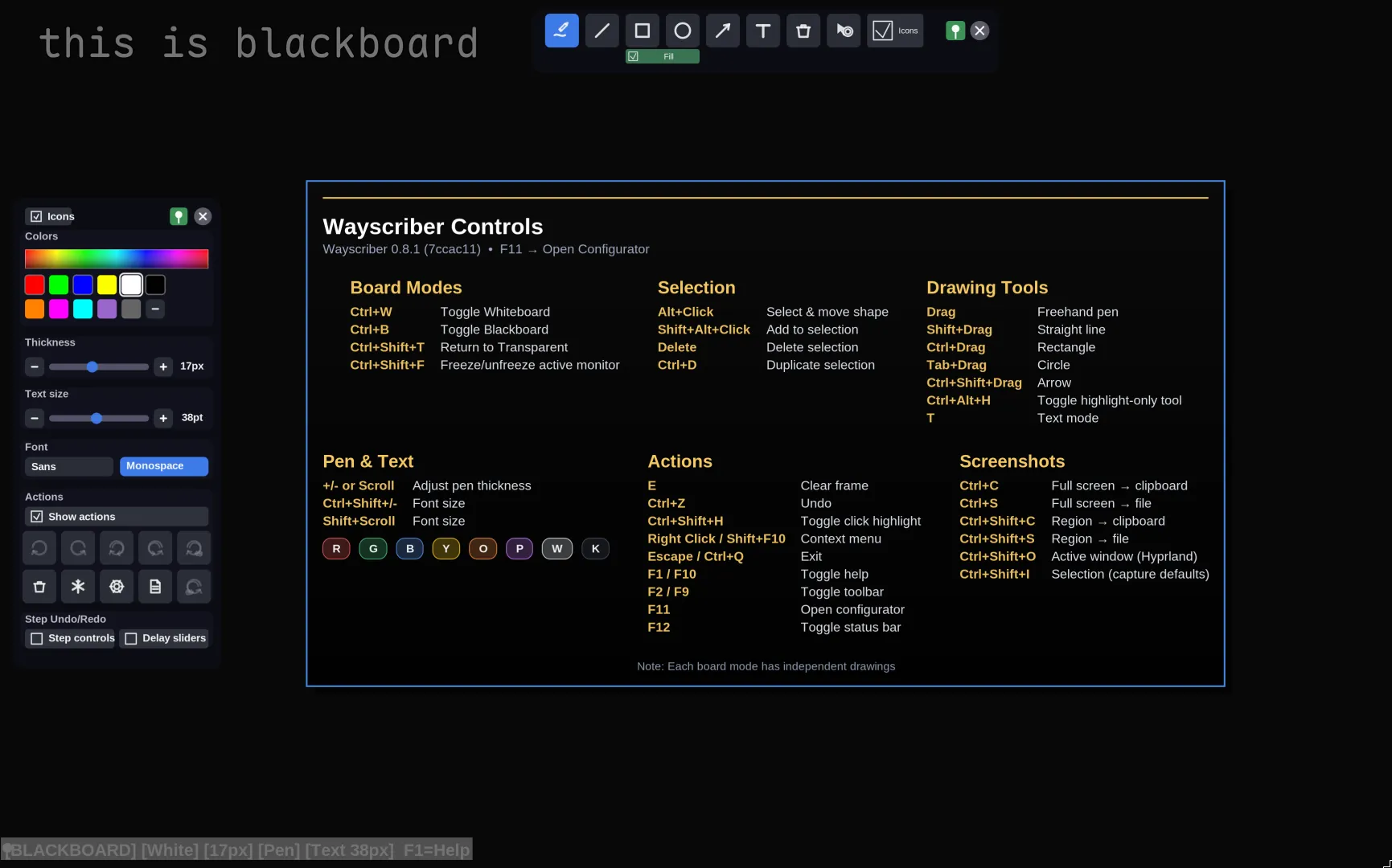 wayscriber showing annotation palette