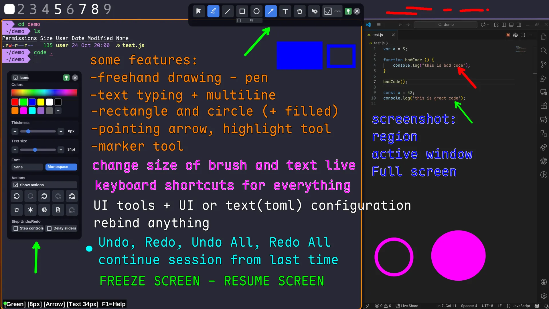 wayscriber additional feature showcase