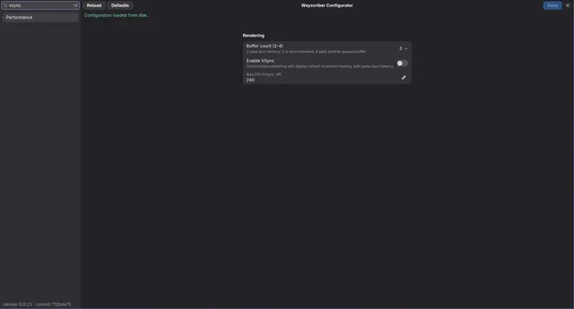 Wayscriber Configurator Preferences page