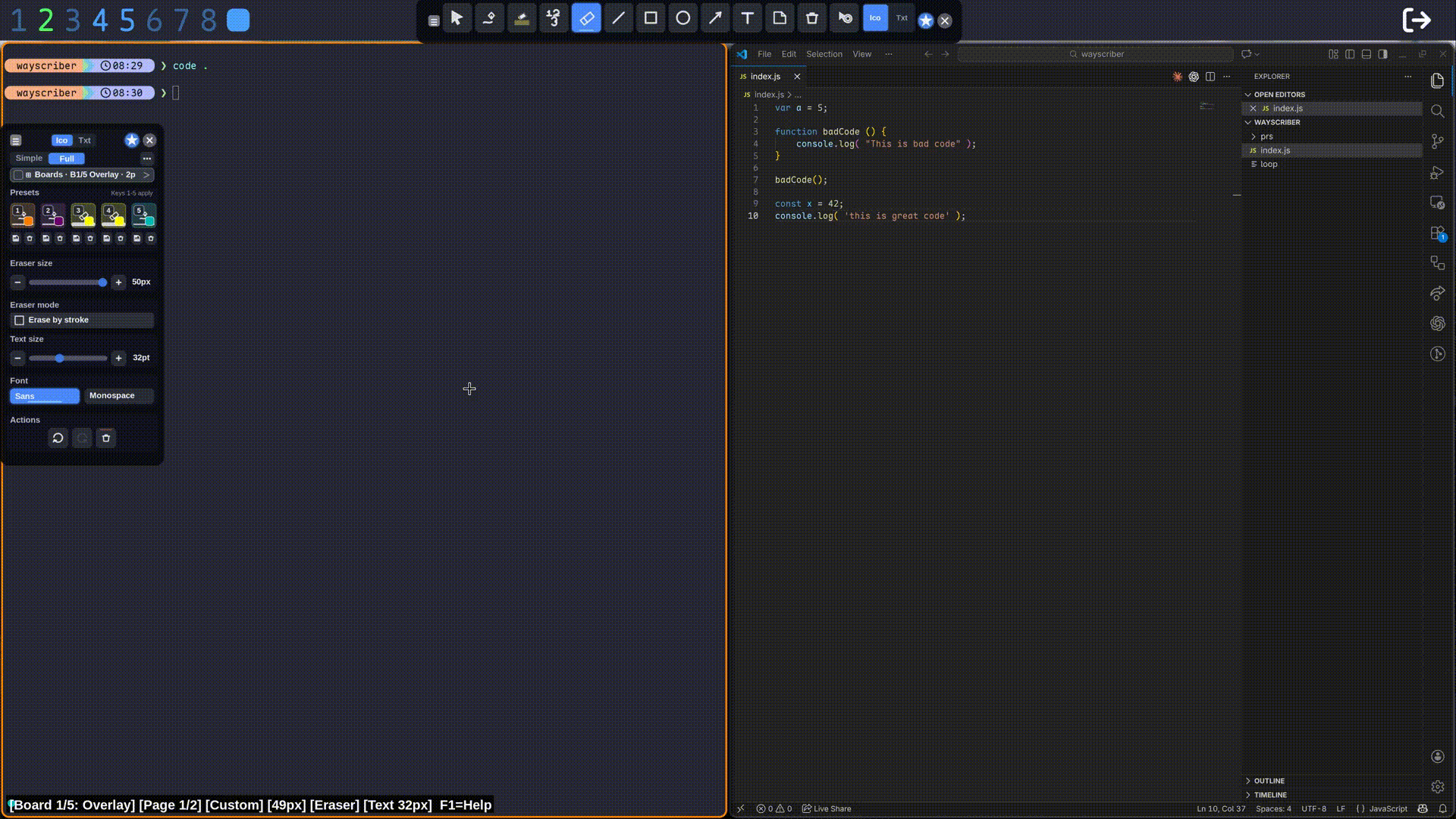 wayscriber text manipulation preview